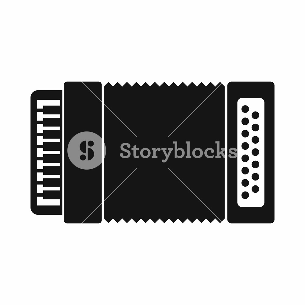 1000x1000 Accordion Icon In Simple Style Isolated On White Background