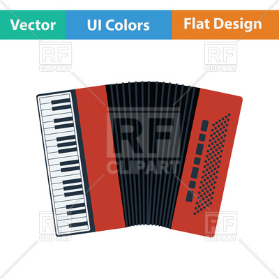 400x400 Flat Color Design Of Accordion Icon In Ui Colors Vector Image