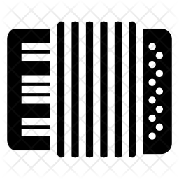 256x256 Russian Accordion Icon Of Glyph Style