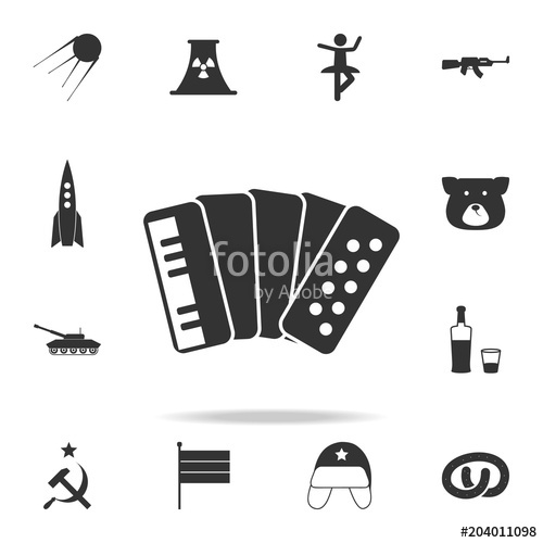500x500 Accordion Icon Detailed Set Of Russian Culture Icons Premium