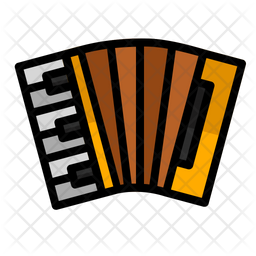 256x256 Accordion Icon Of Colored Outline Style