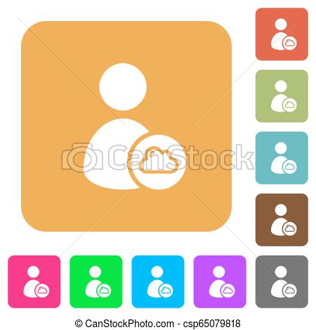 450x470 Cloud User Account Management Rounded Square Flat Icons Cloud