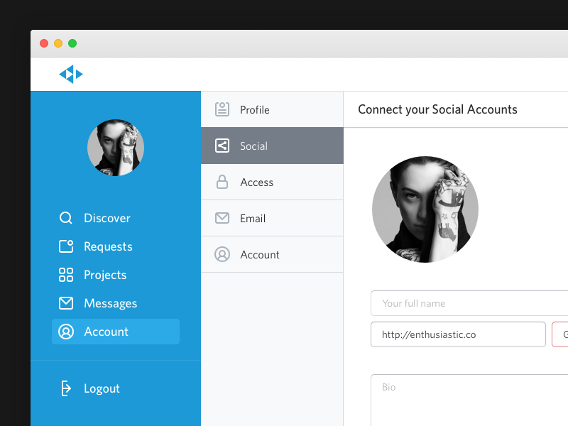 800x600 Account Settings