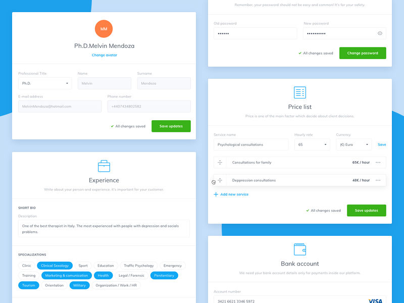800x600 Psikea Account Settings
