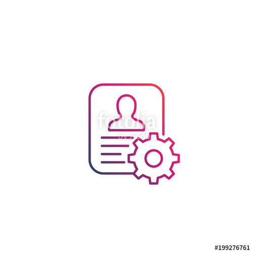 500x500 Account Settings Icon, Linear Stock Image And Royalty Free Vector