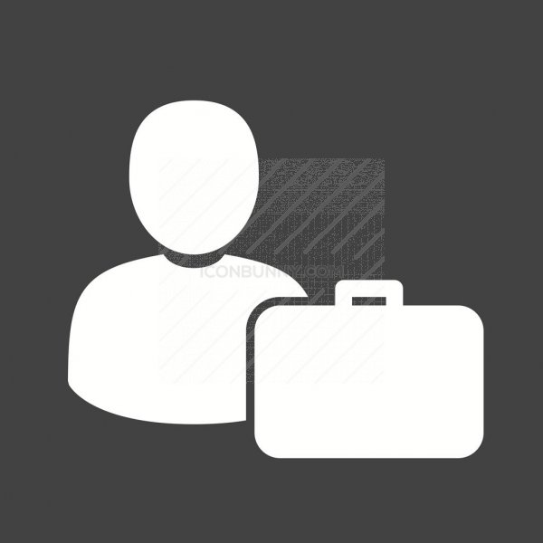 600x600 Accountant Glyph Inverted Icon