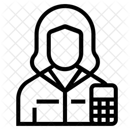 256x256 Accountant Icon Of Line Style