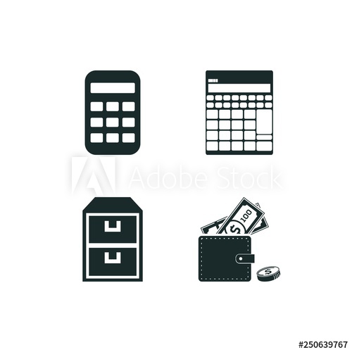 500x500 Accountant Icon Set Office Shelf Business Icon And Accountant