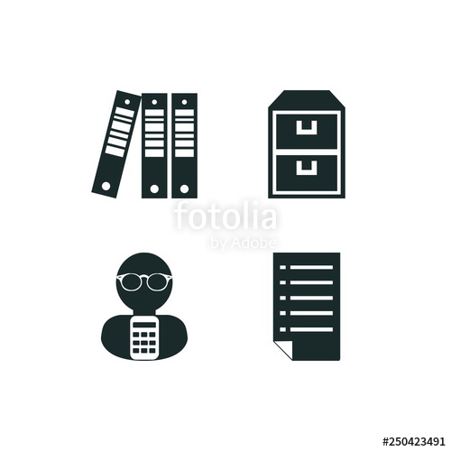 500x500 Folder Icon Set Icon And Accountant Icon Business Vector