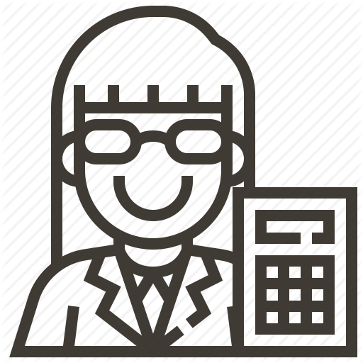 512x512 Accountant, Avatar, Calculator, Occupation, Woman Icon