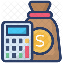 256x256 Accounting Icon Of Colored Outline Style