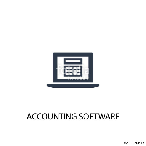 500x500 Accounting Software Icon Simple Element Illustration Stock Image