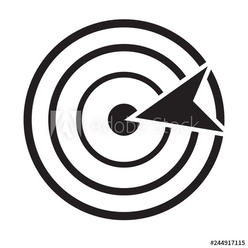 500x500 Aim Icon On White Background Flat Style Target Icon For Your Web