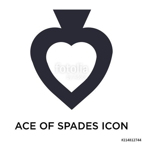 500x500 Ace Of Spades Icon Vector Sign And Symbol Isolated On White