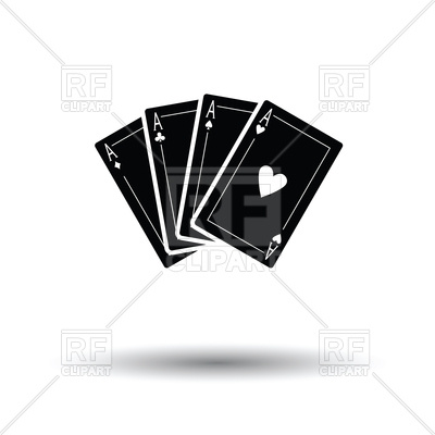 400x400 Playing Cards With Ace Icon On White Background Vector Image