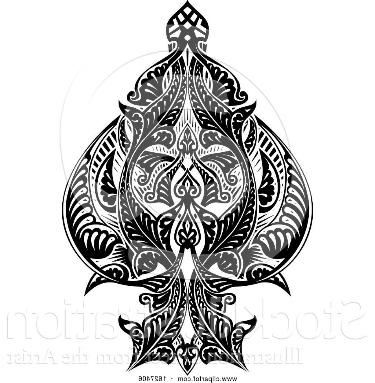 1228x1252 Vector Illustration Of Ace Of Spades Icon Shape Abstract Pattern