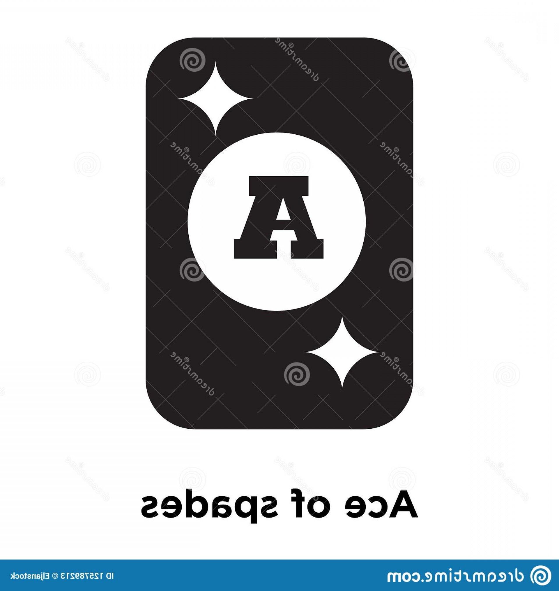 1920x2028 Ace Spades Icon Vector Isolated White Background Logo Con Concept
