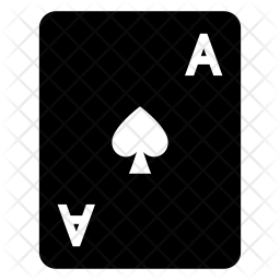 256x256 Ace Of Spade Icon Of Glyph Style