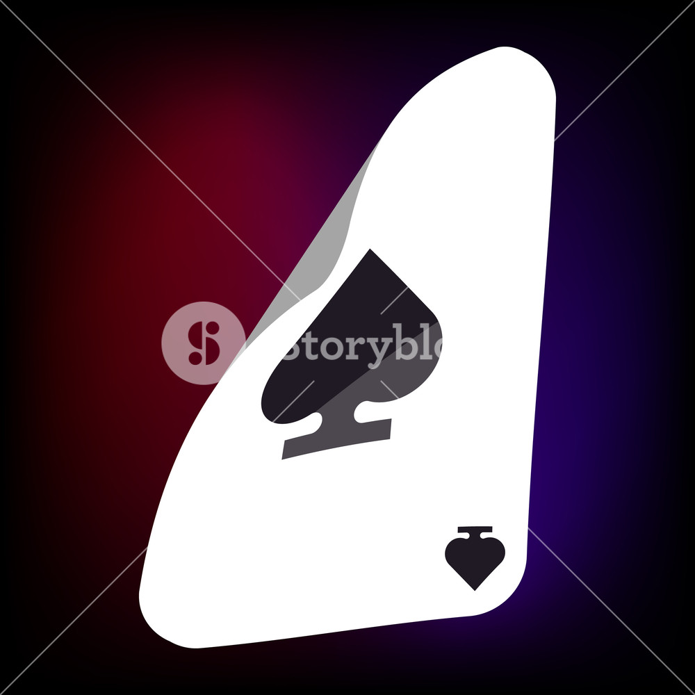 1000x1000 Ace Of Spades Card Icon In Cartoon Style For Any Design Royalty