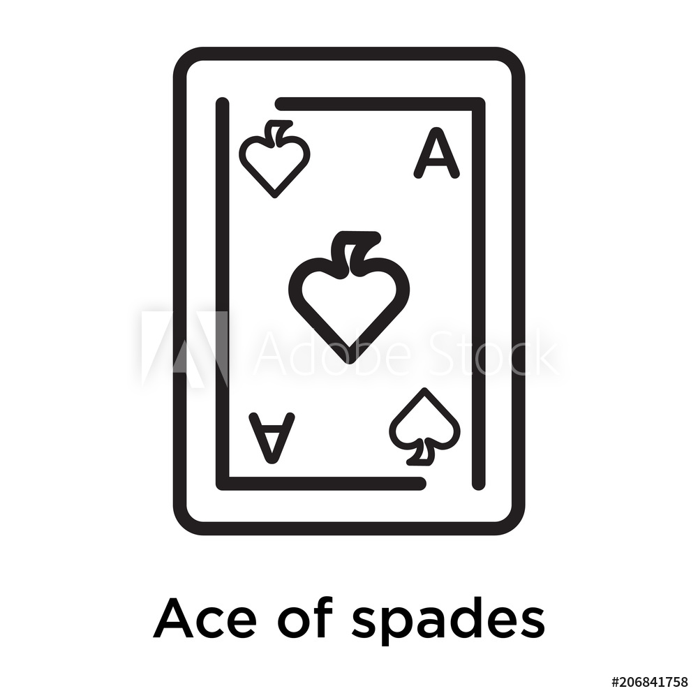 1000x1000 Photo Art Print Ace Of Spades Icon Vector Sign And Symbol