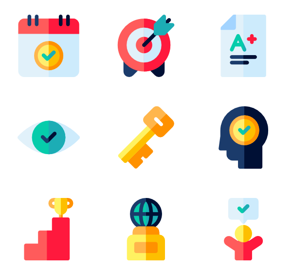 600x564 Achieve Success Icons