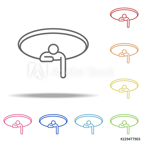 500x500 Achieve Icon Elements Of Conceptual Figures In Multi Color Style