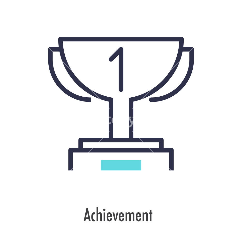 1000x991 Achievement Icon Thin Line Style Vector Symbol Royalty Free