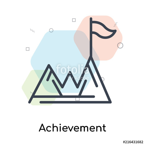 500x500 Achievement Icon Vector Sign And Symbol Isolated On White