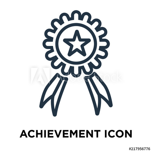 500x500 Achievement Icon Isolated On White Background Modern And Editable
