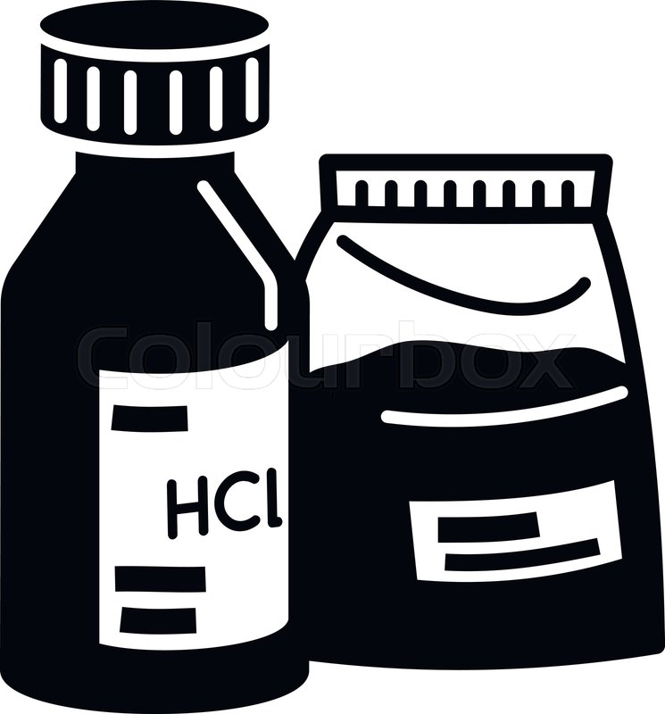 745x800 Hydrochloric Acid Icon Simple Stock Vector Colourbox