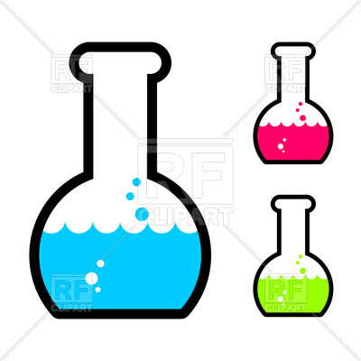 400x400 Laboratory Flask With Acid Icon Vector Image Of Signs, Symbols