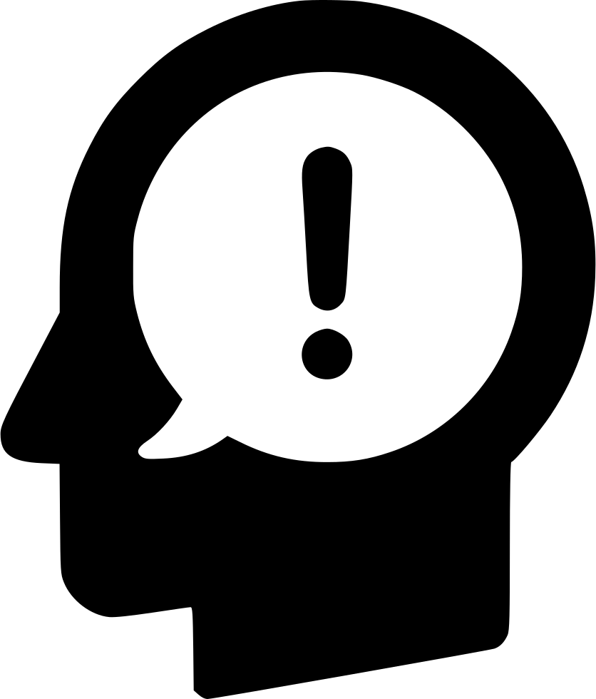 836x980 Head Warning Idea Attention User Think Error Png Icon Free