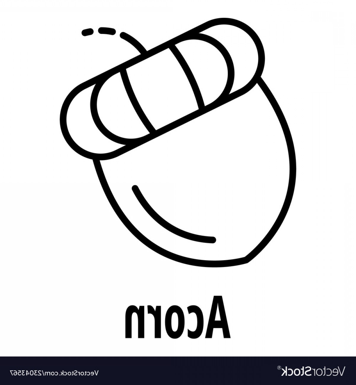 1200x1296 Acorn Icon Outline Style Vector Soidergi