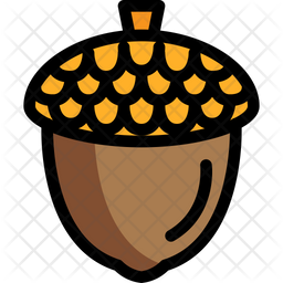 256x256 Acorn Icon Of Colored Outline Style