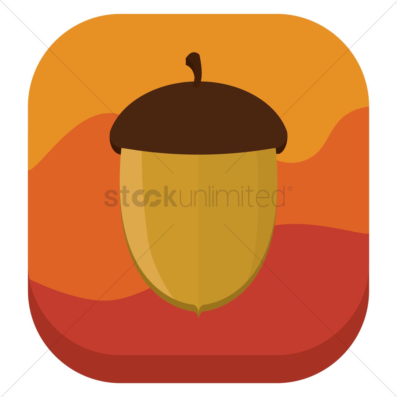 1300x1300 Acorn Icon Vector Image