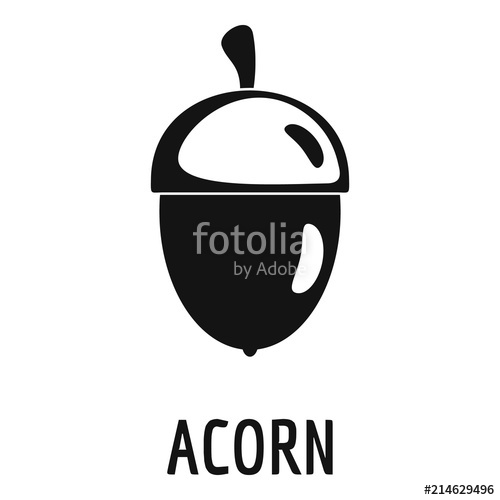 500x500 Acorn Icon Simple Illustration Of Acorn Vector Icon For Web