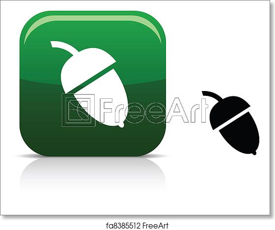 560x470 Free Art Print Of Acorn Icon Acorn Beautiful Icon Vector
