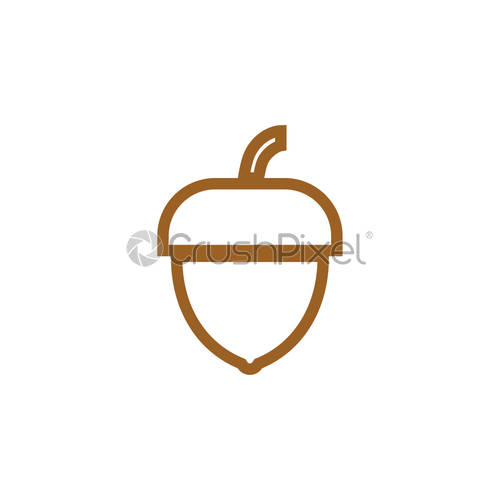 500x500 Acorn Icon Design Template Vector Isolated, Stock Vector Crushpixel