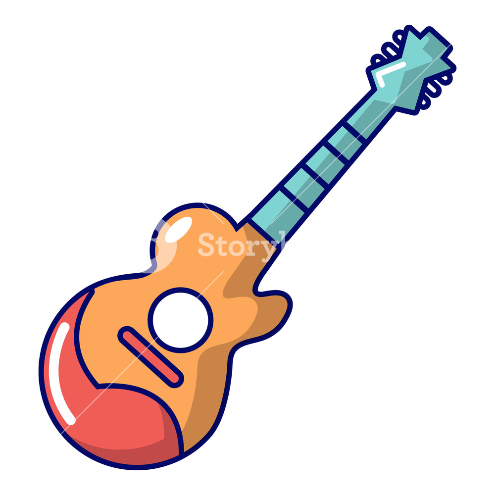 1000x1000 Acoustic Guitar Icon Cartoon Illustration Of Acoustic Guitar Icon