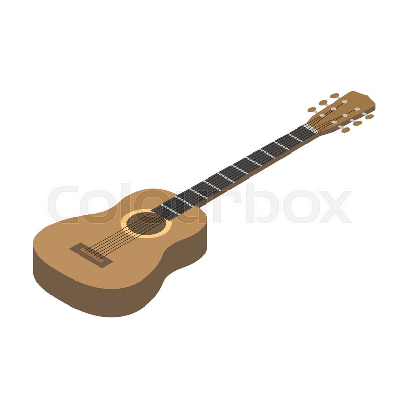 800x800 Acoustic Guitar Icon In Cartoon Design Stock Vector Colourbox