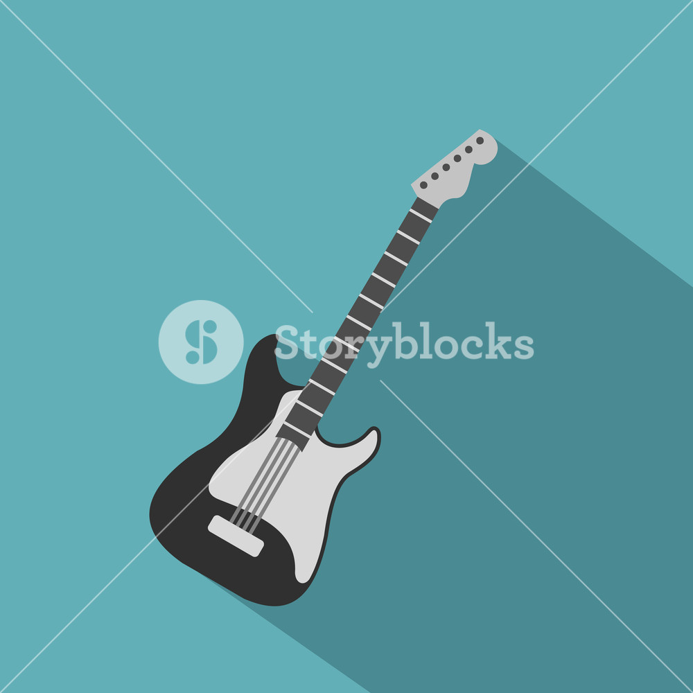 1000x1000 Acoustic Guitar Icon Flat Illustration Of Acoustic Guitar Vector