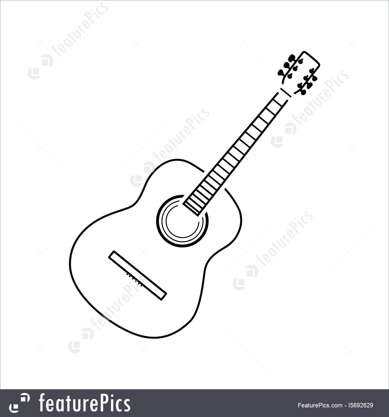 1300x1392 Illustration Of Acoustic Guitar Icon