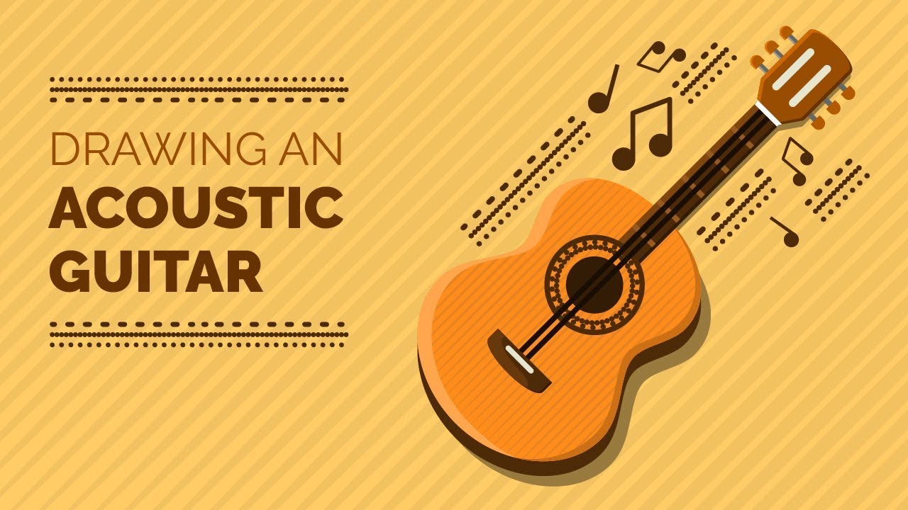 1280x720 Acoustic Guitar Vector Illustration Icon Design Adobe