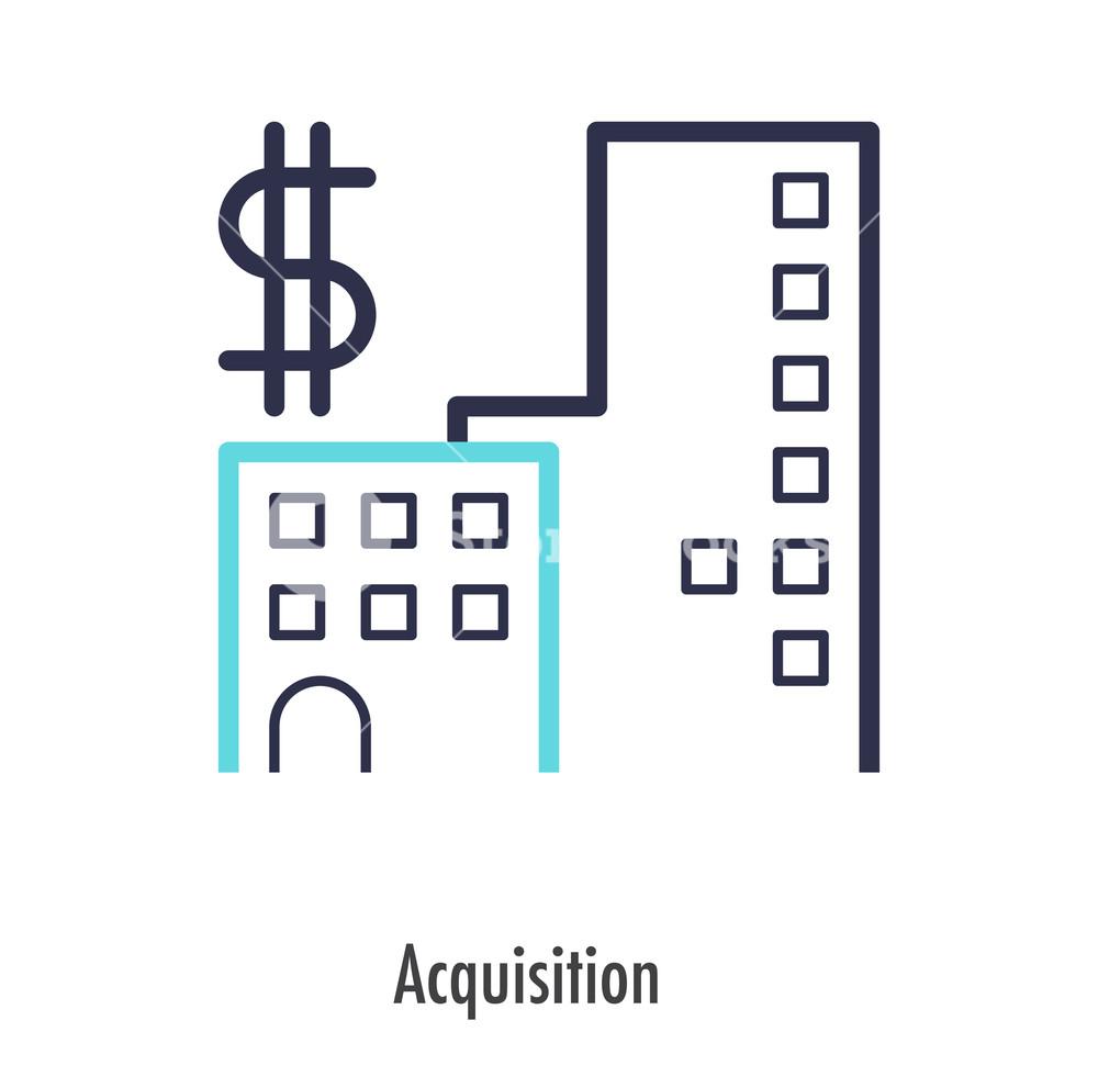 1000x991 Acquisition Icon Thin Line Style Vector Symbol Royalty Free Stock