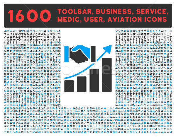 600x468 Acquisition Growth Icon With Large Pictogram Collection Vector