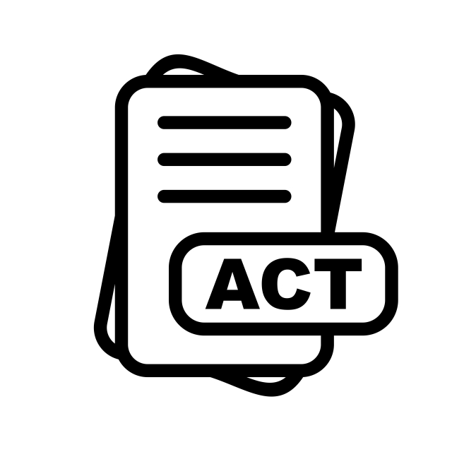 640x640 Act Format Icon, File, Format Png And Vector With Transparent