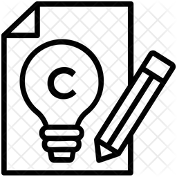 256x256 Copyright Act Icon Of Line Style