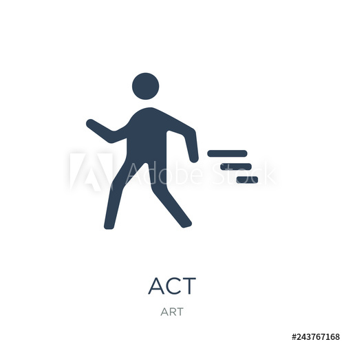 500x500 Act Icon Vector On White Background, Act Trendy Filled Icons Fro
