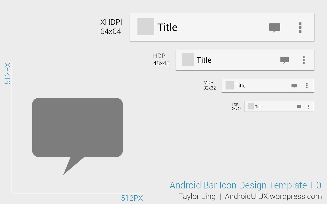1280x800 Action Bar Icon Design Template
