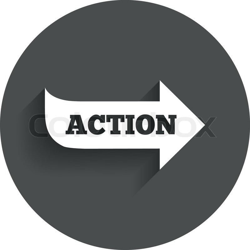 800x800 Action Sign Icon Motivation Button Stock Vector Colourbox